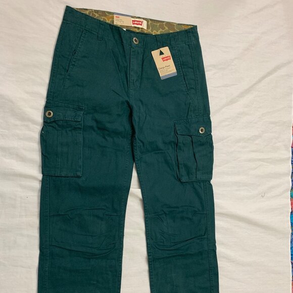 🌼 NWT LEVIS BOYS STRAIGHT LEG CARGO COTTON PANTS SIZE 18 29/29 🌼 - Picture 1 of 8